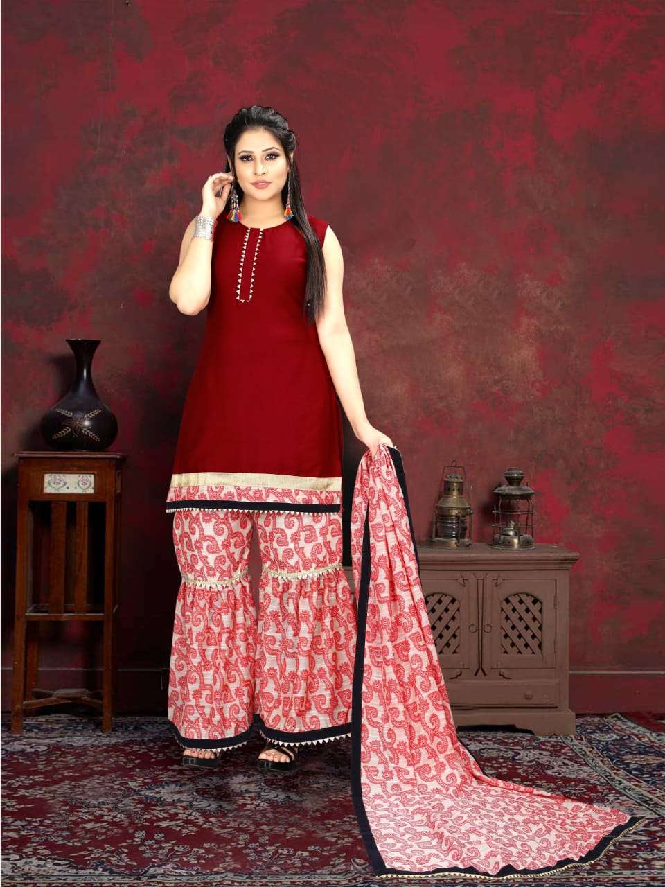 NX by jonsi red colour wholesale kurtis