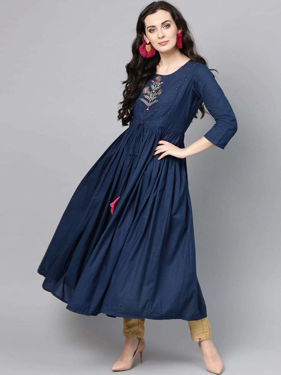 NX kurti  blue colour kurtis wholesale online 
