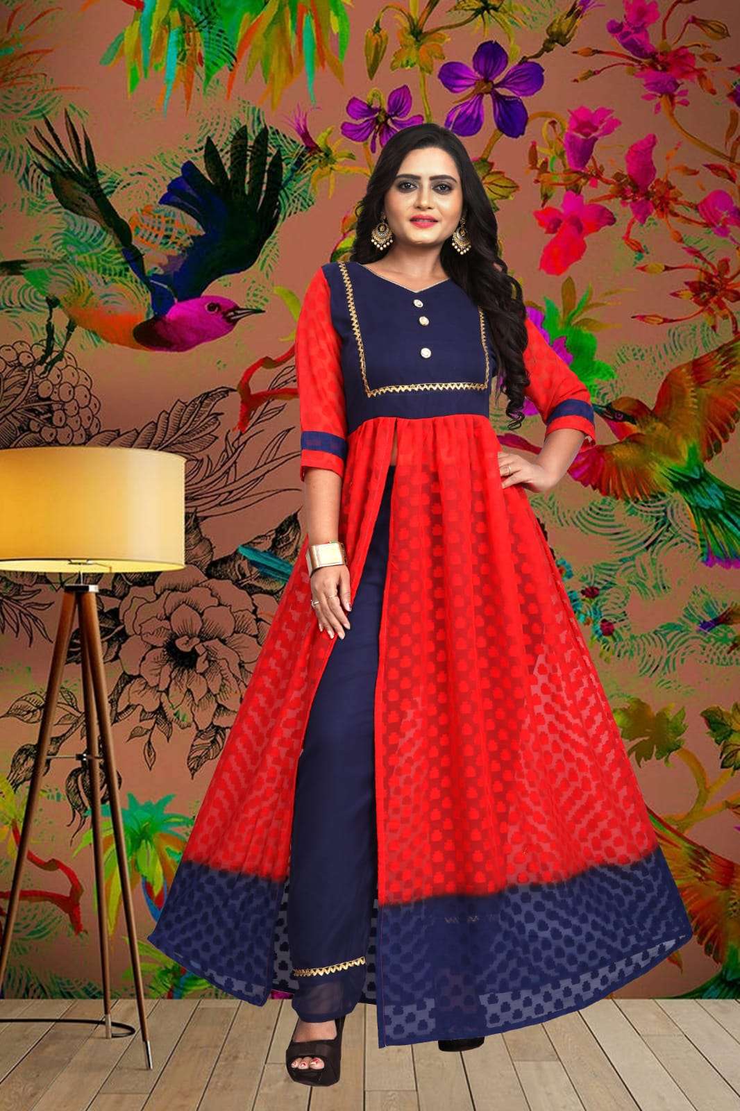 NX kurti pant red colour catalog kurti manufacturers