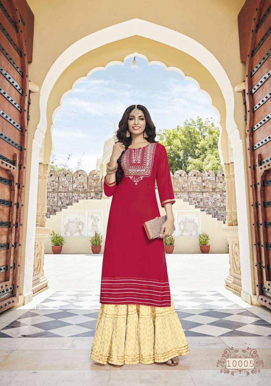 Kajal Style Fashion Label Vol 10 Kurti With Pant & Flair Plazzo & Sharara 