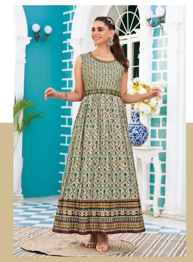 Shruti Suits Presents Spark Vol 2 Trendy Elegance Printed Full Flared Kurtis 