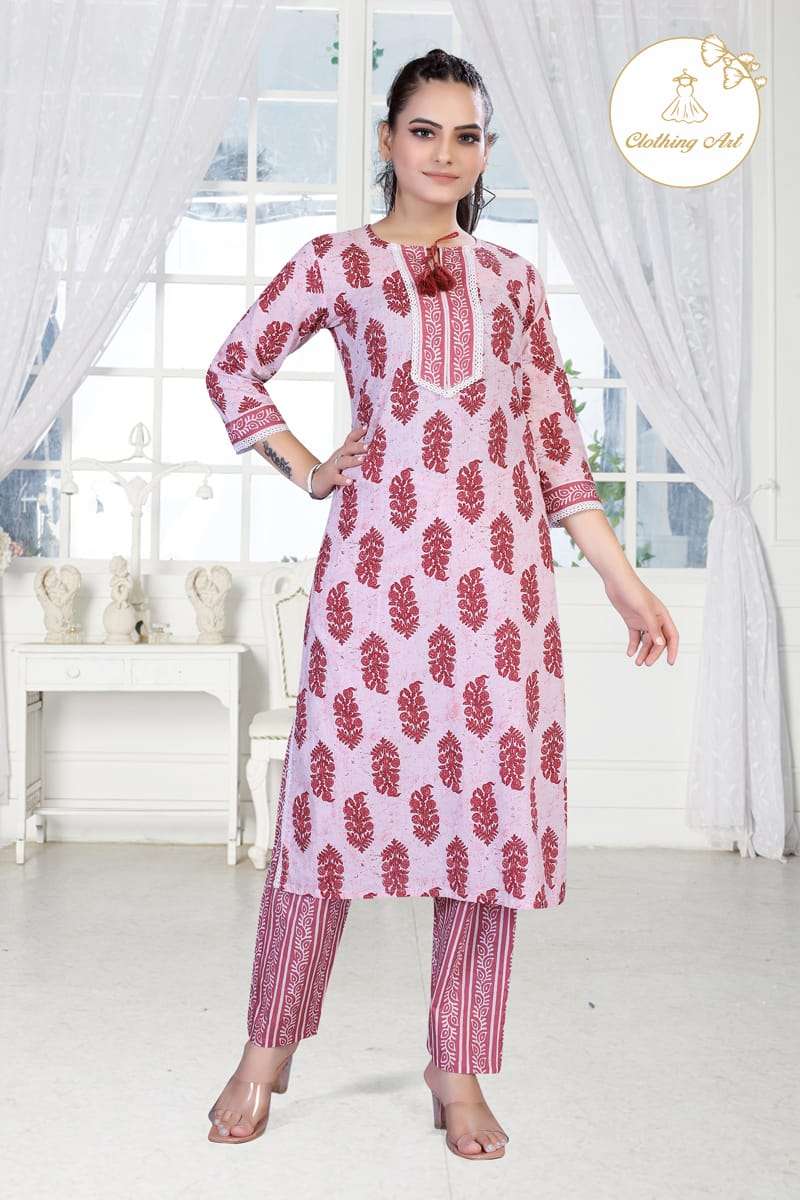Clothing Art Designer Kurti With Pent Set Collection 