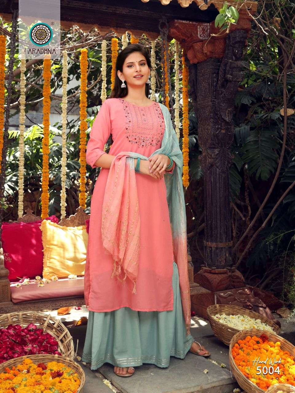 Aradhana Handwork Vol 5 Presents Kurti  Sharara  and Dupatta Set Collection 