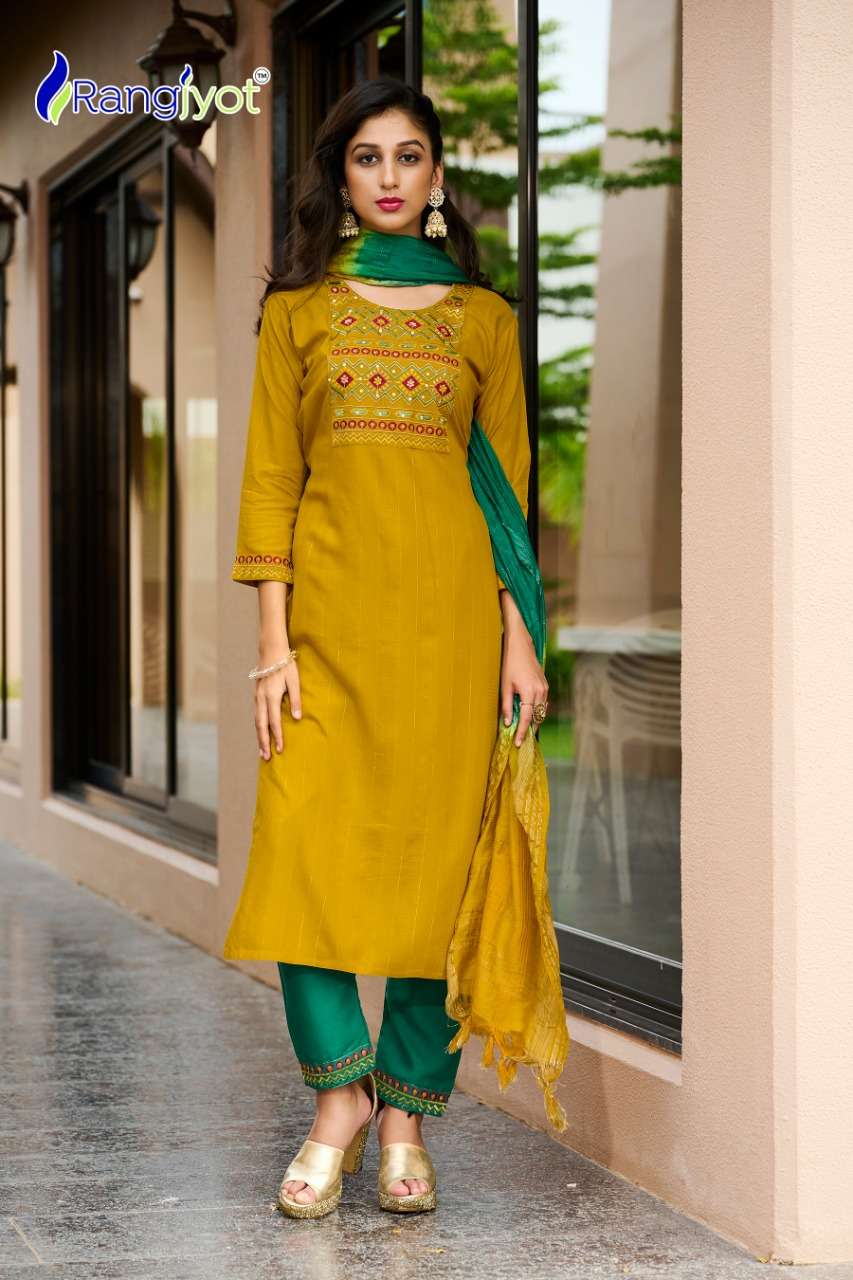 Rangjyot Anusha Vol 1 Launches Designer Top Bottom Dupatta Set Collection