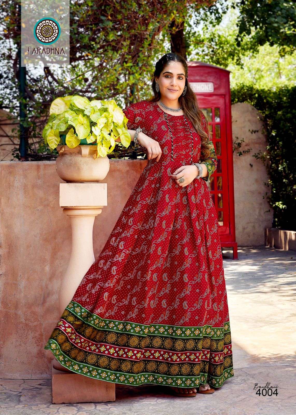 Aaradhna Presents Bandhani Vol 4 Designer Gown Collection At Wholesale 
