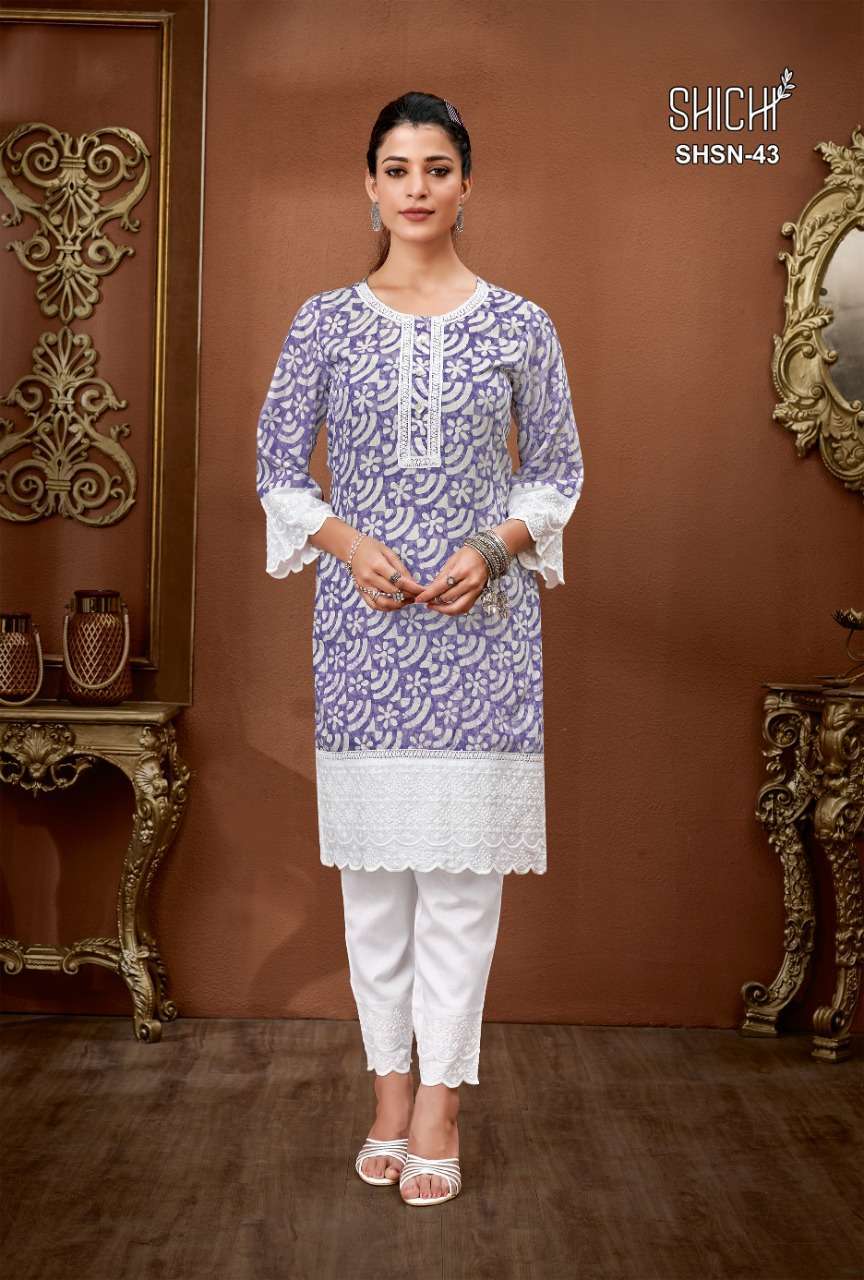  Shichi  Presents Indo Fashion Kurti With Bottom Set COLLECTION 