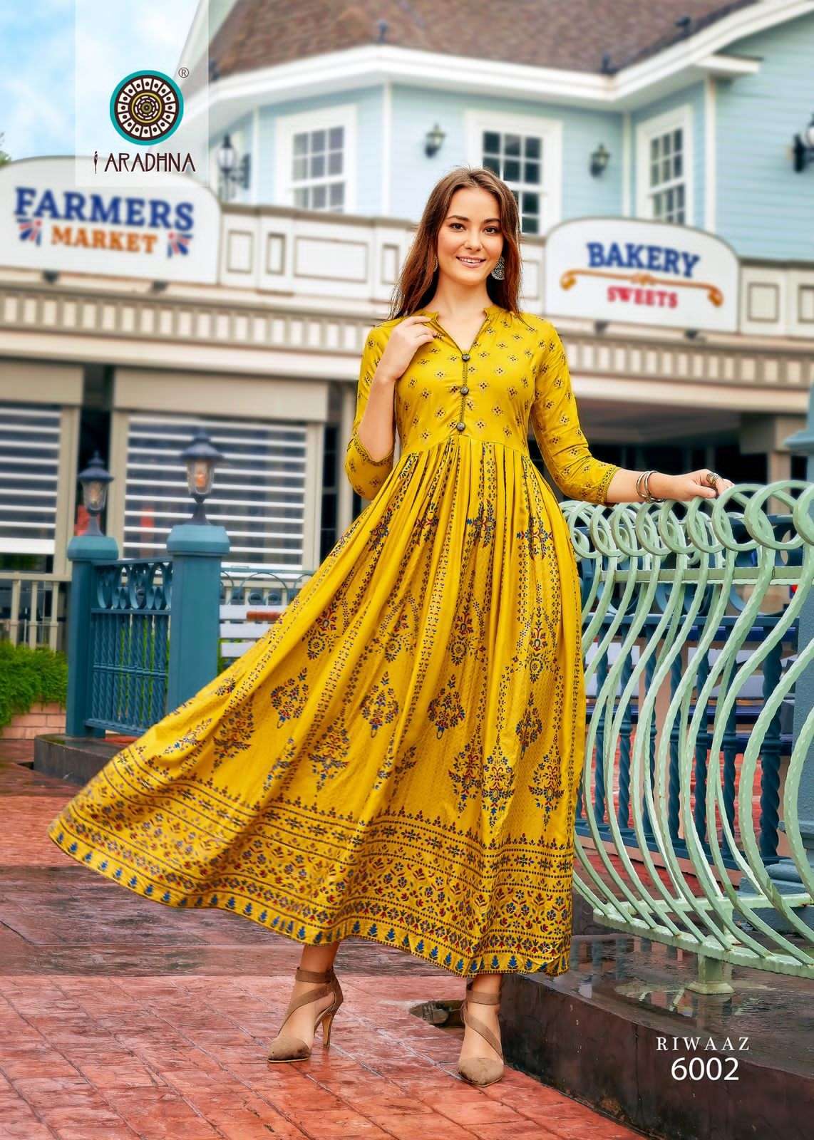 Aradhana Riwaaz Vol 6 With glamorous Design Long Kurti  Wholesale 