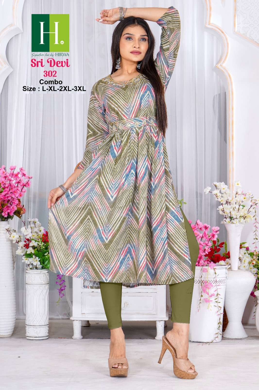 SRIDEVI 302 Naira Cut Kurti Wholesale market in jaipur