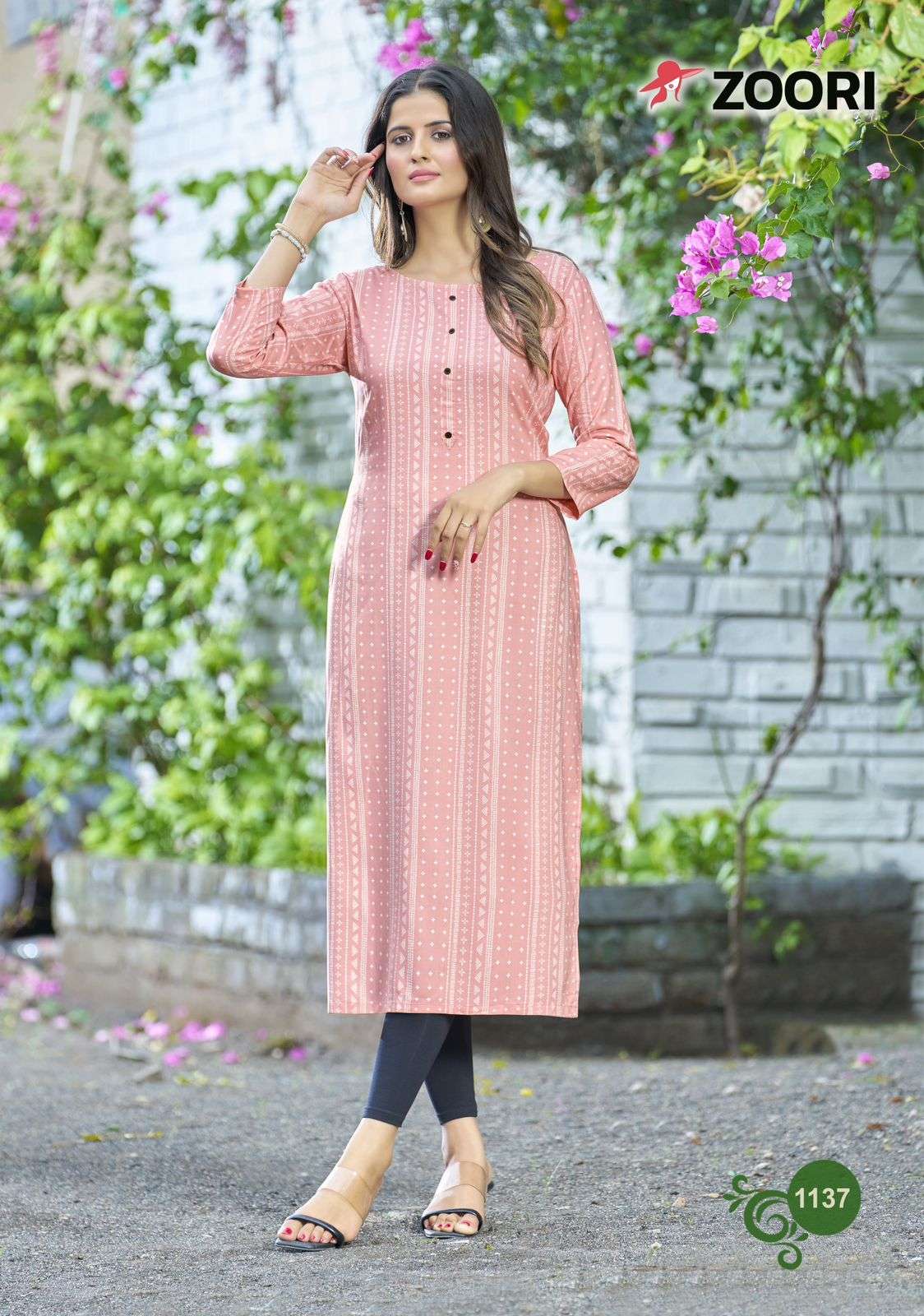 zoori akshara vol 23 reyon printed kurti wholesale india 