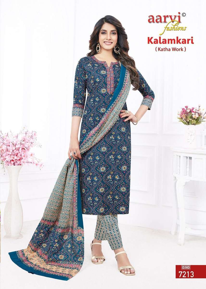 Aarvi Kalamkari Vol 1 Kurti Pant With Dupatta kalamkari kurti wholesale india