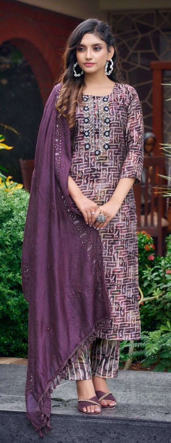 Colourpix heavy modal chanderi kurti pant dupatta 1 collection wholesale 