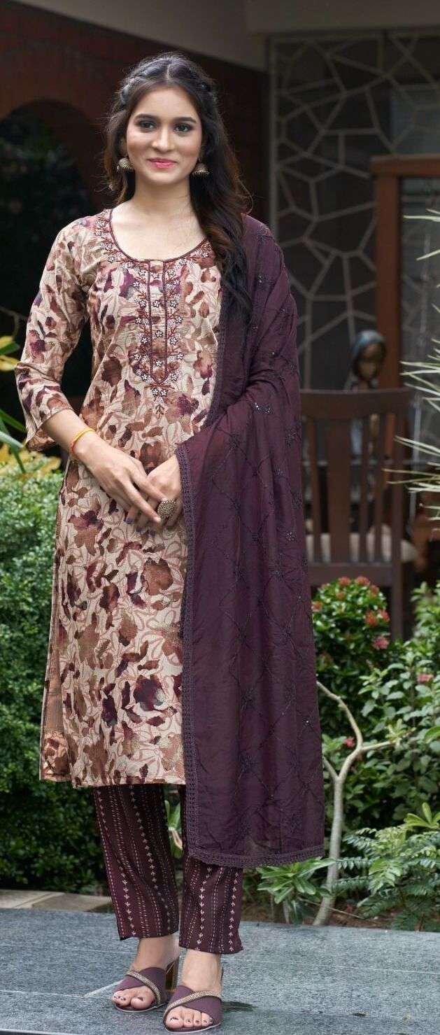 Colourpix Heavy Modal Chanderi Kurti Pant Dupatta 2 Collection Wholesale