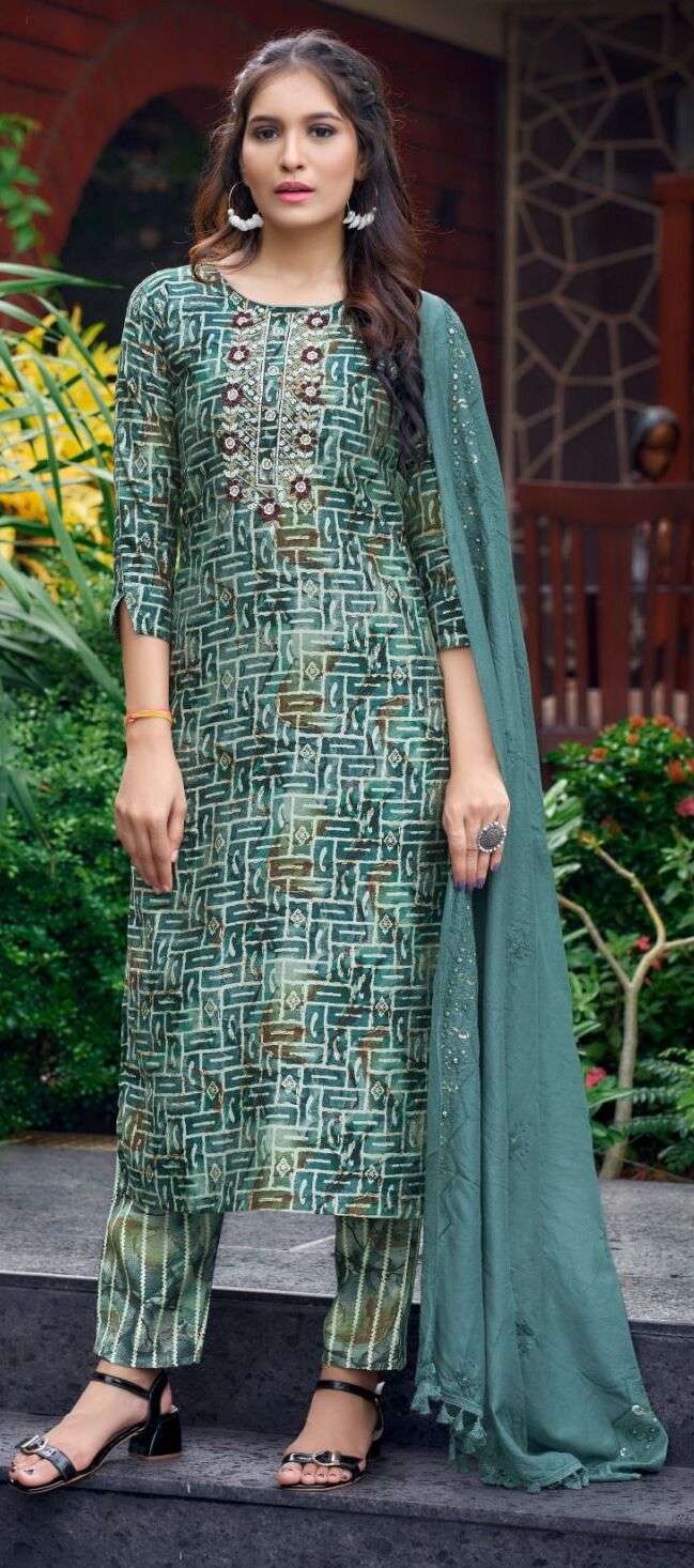 Colourpix Heavy Modal Chanderi Kurti Pant Dupatta 3 Collection Wholesale