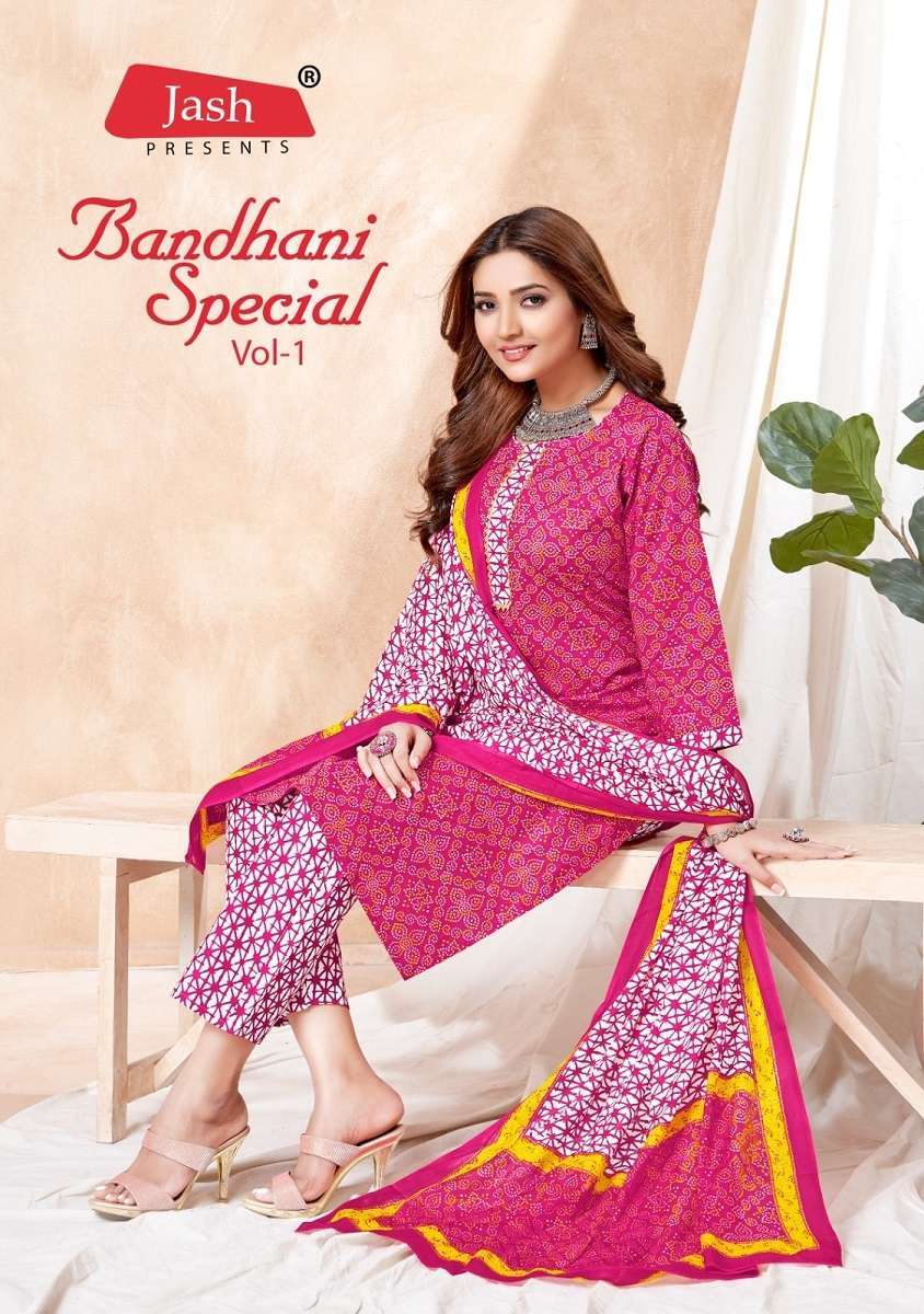 Jash Bandhani Special Vol-1 Kurti Pant With Dupatta wholesale 