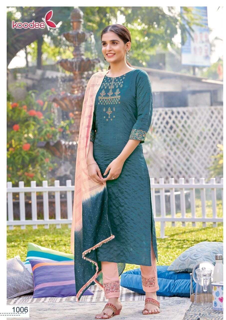 Koodee - Riya Vol-3 Kurti pant dupatta wholesale 