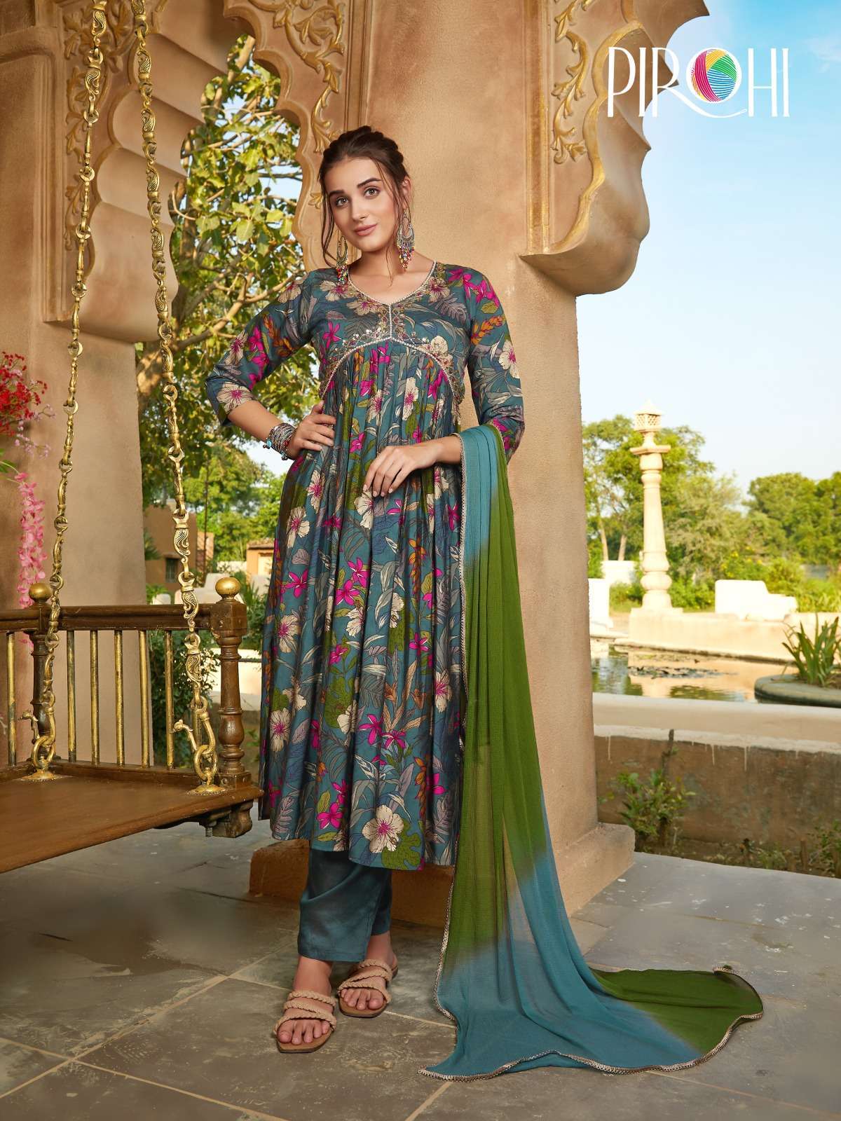 Pirohi Heeriya Vol 2 Designeraliya cut  Kurti Pant With Dupatta Wholesale  india 