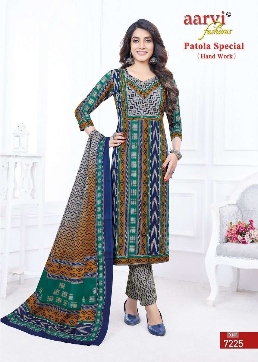 Aarvi Patola Special Vol-1  Cotton Kurti Pant With Dupatta wholesale surat 