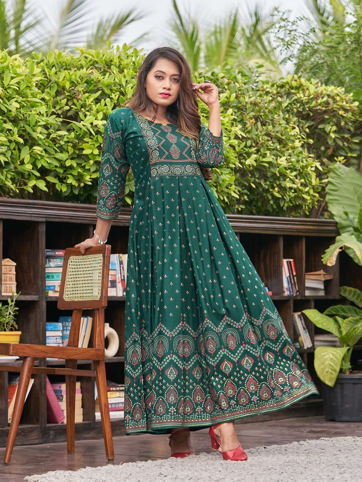 	Rangjyot Akansha Vol 1 Heavy Rayon Printed anarkali kurti wholesale 