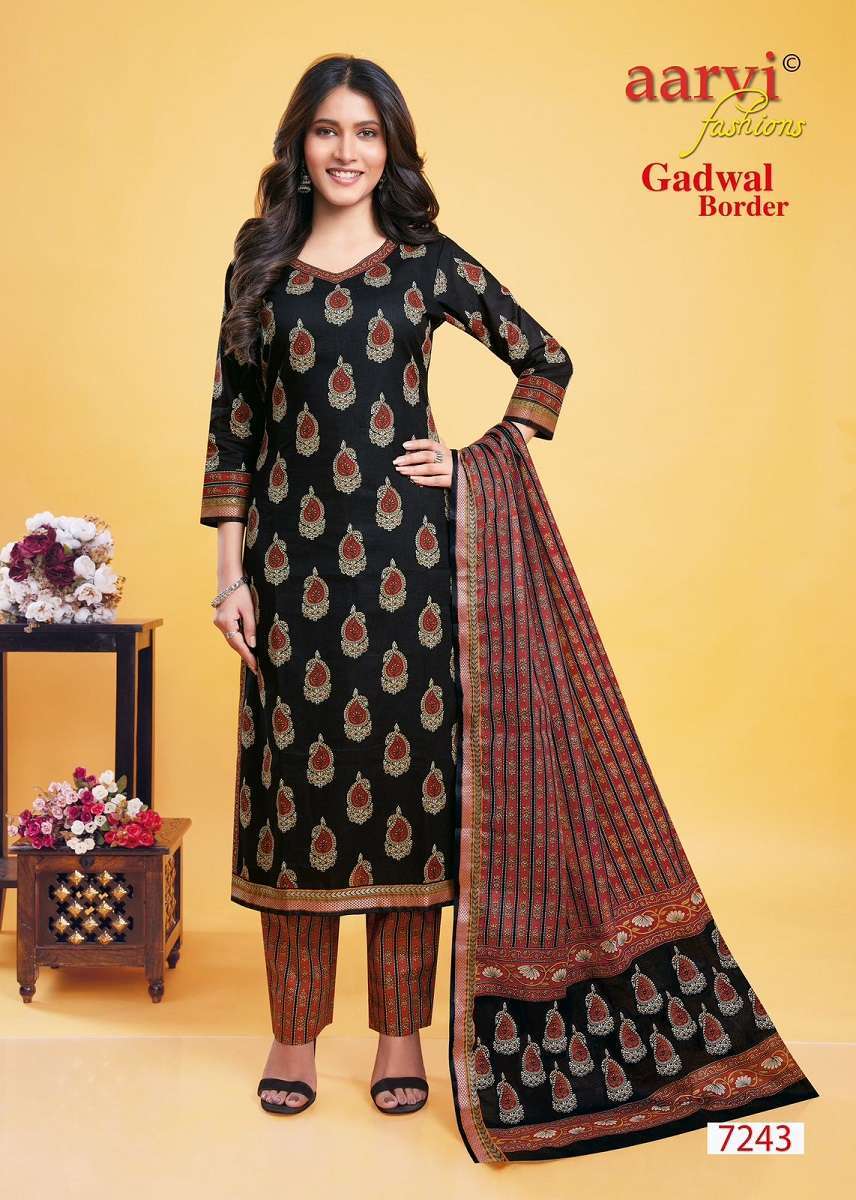 Aarvi Gadhwal Border Vol-9 -Kurti Pant With Dupatta Bulk Kurtis in Ahmedabad