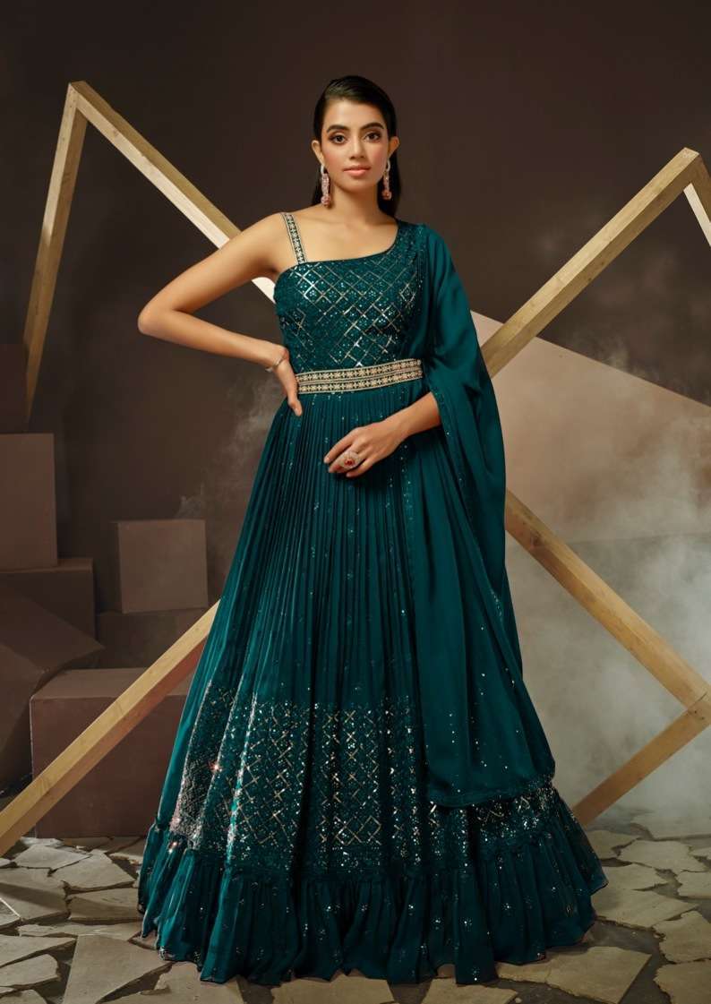 Fiona Navyata Gerogette Designer Gown Latest Kurti Collection in Wholesale
