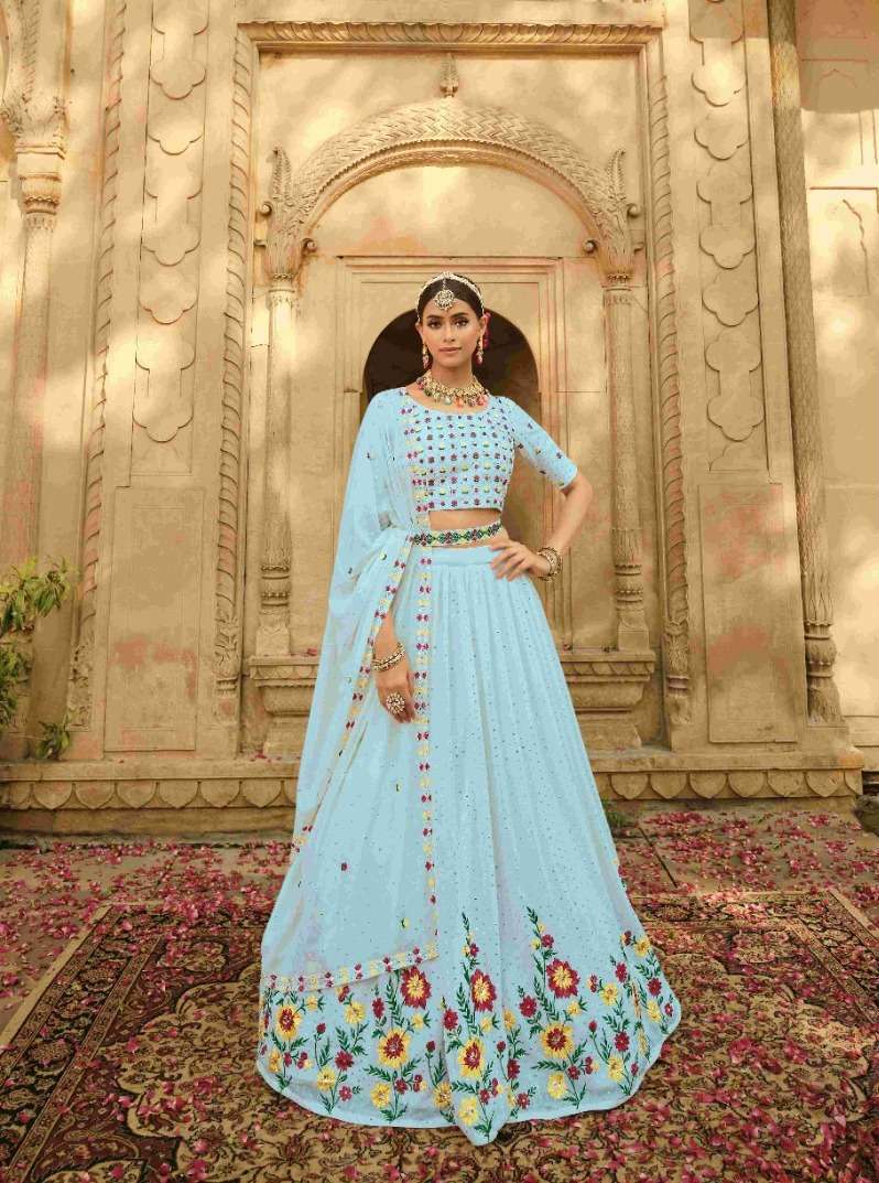 SHUBHKALA 2171 Embroiered Semi Stitched Bridal Lehenga Choli  Indian Lehenga Choli