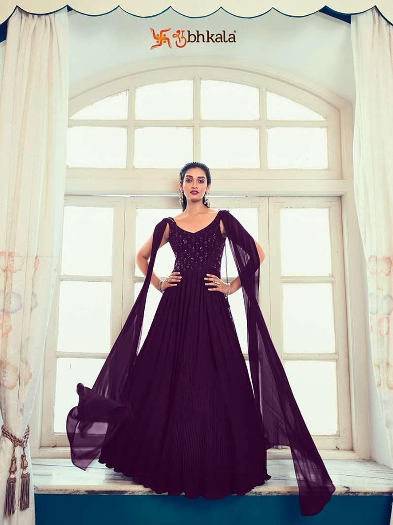 SHUBHKALA FLORY VOL.4961 Embroidered Stitched Long Gown Style Bridal lehenga choli