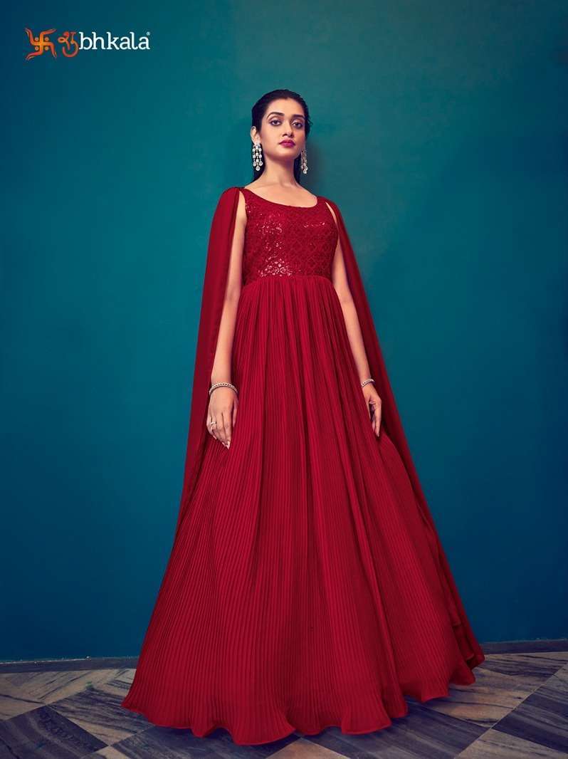 SHUBHKALA FLORY VOL.4962 Embroidered Stitched Long Gown Style Best Prices for Wholesale Kurtis