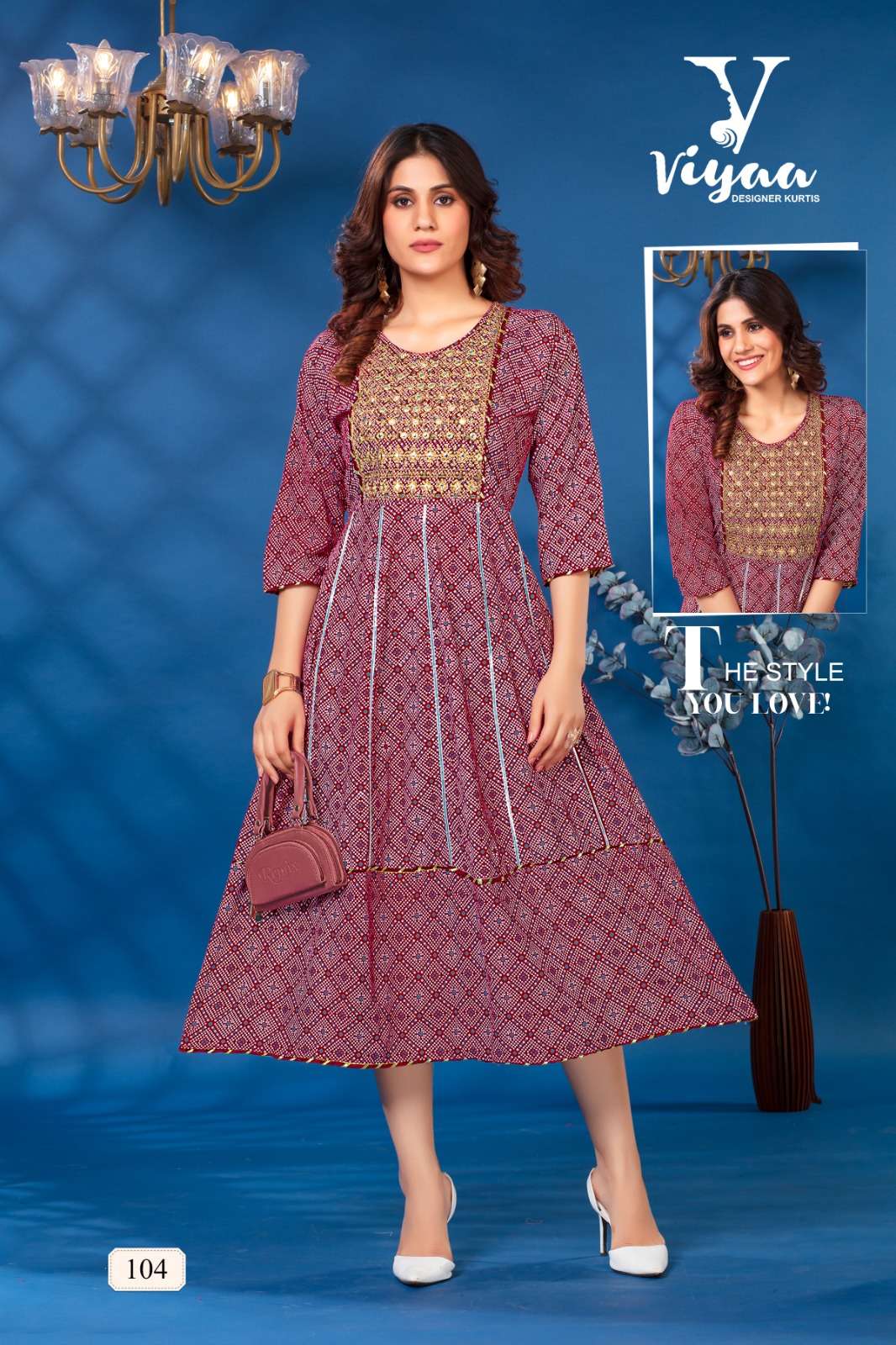 VIYAA DESIGNER BANDHEJ V1 Kurti  Wholesale Clothing Surat