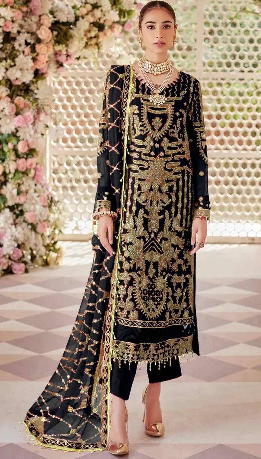 Dinsaa 234 Pakistani georgette suits wholesale in Surat