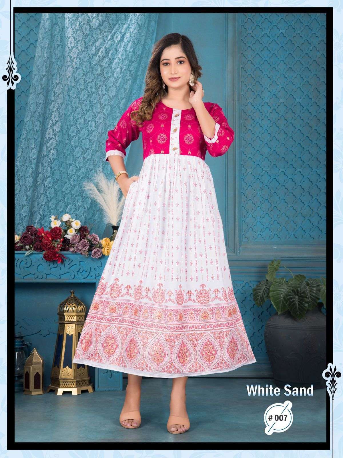 FT WHITE SAND Surat kurti wholesale factory