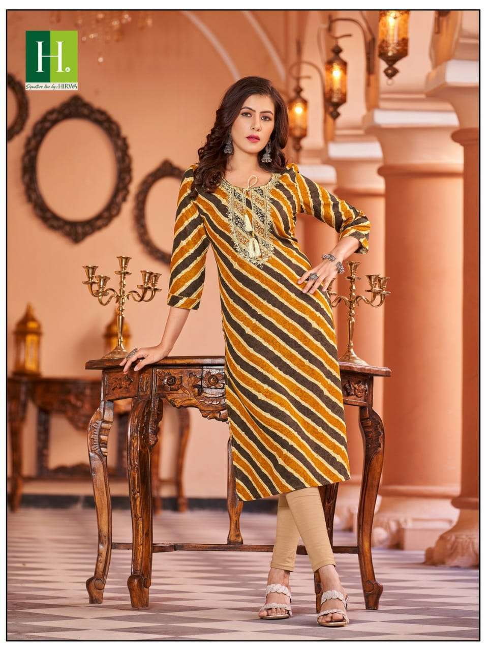 HIRWA LEHERIYA Kurti suppliers in India