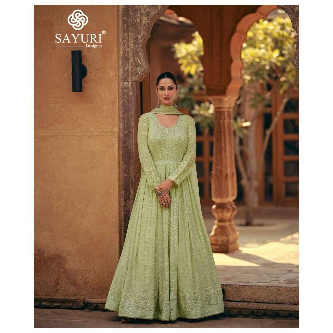 Sayuri Kavya Real Georgette Fancy Gown market in Ahmedabad