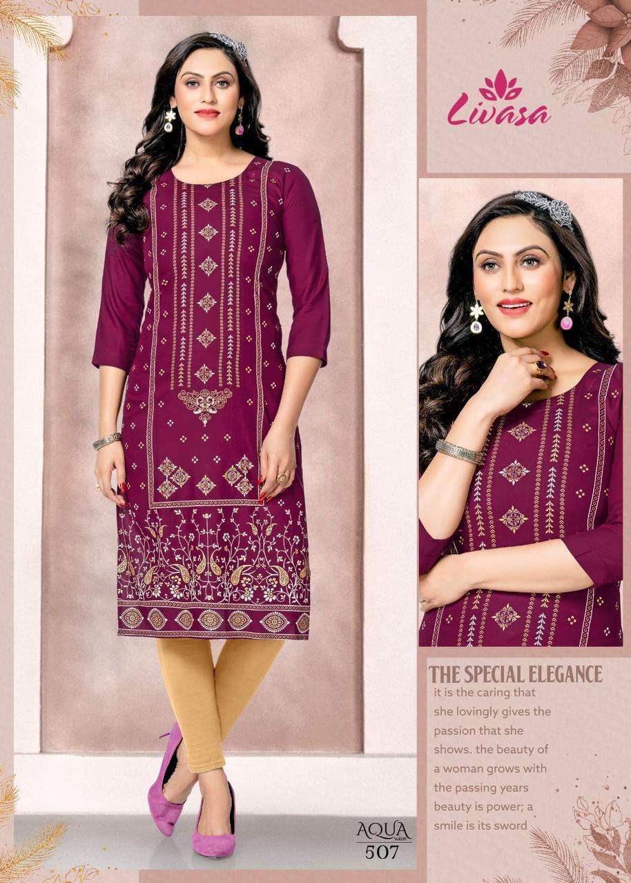 HIRWA AQUA vol -5 Kurti manufacturers for online business