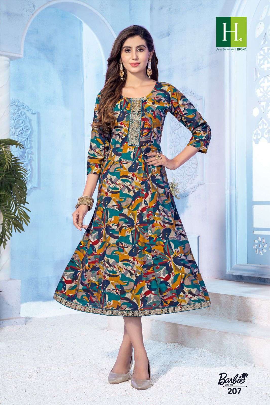 HIRWA Barbie-2 Surat kurti market