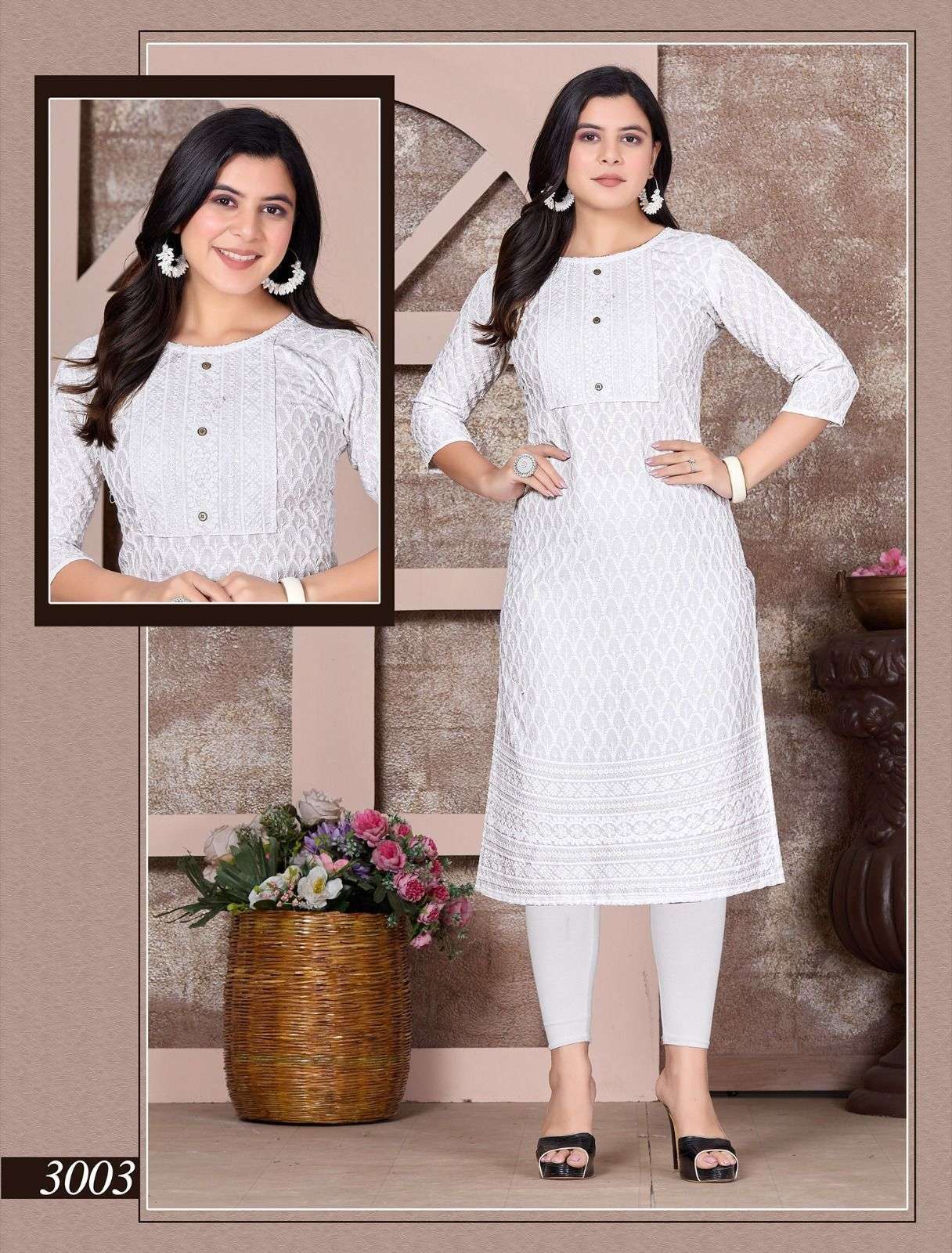 Jlf White Brighton Wholesale Kurtis in Nagpur