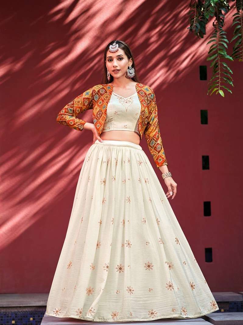 SHUBHKALA GIRLY VOL. 2241 Embroidered Stitched Jacket Style Lehenga Choli Indian Kurti for wholesale