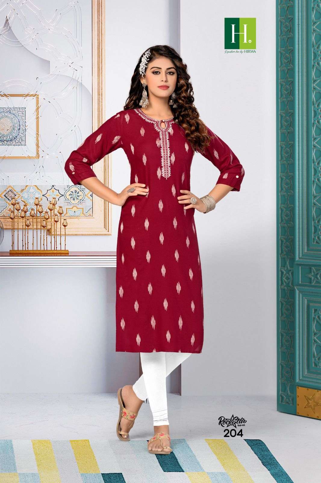 HIRWA ROCKSTAR VOL-2 Ahmedabad kurti bazaar