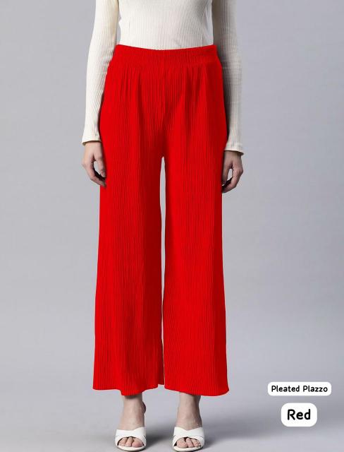 Pallazos Full Flair Solid Heavy Lycra pleated plazzo Dealers in Surat
