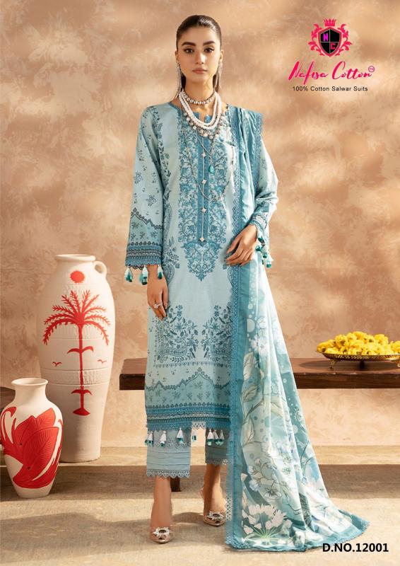 NAFISA SAFINA VOL-12 KARACHI WHOLESALE DRESS MATERIALS IN HYDERABAD WITH PRICE