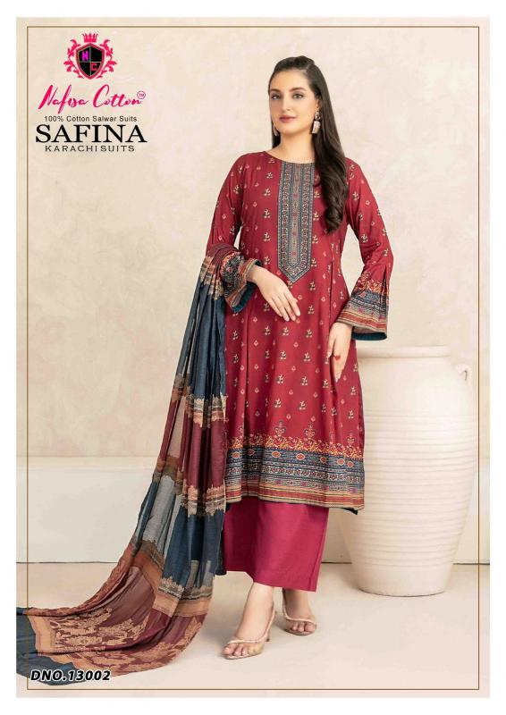 NAFISA SAFINA VOL-13 KARACHI WHOLESALE DRESS MATERIAL ONLINE SHOPPING IN INDIA