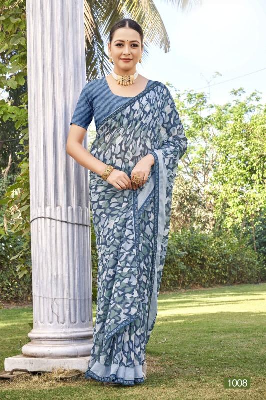 RIONA KAVITA-8 D.N-23498789 PRINTED SAREE WHOLESALE IN INDIA