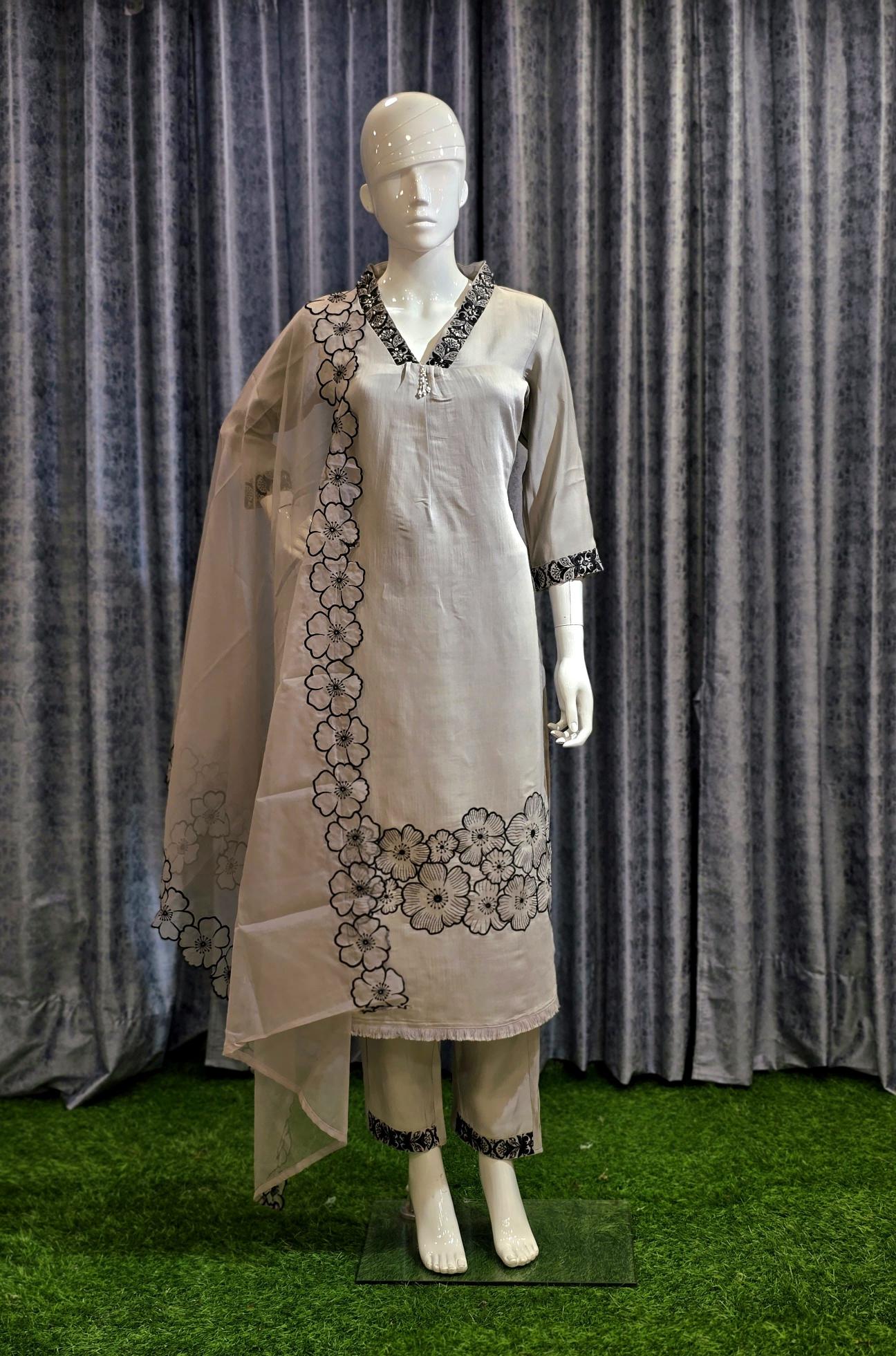 akshar roman soft naylone silk top bottom dupatta kurti manufacturer