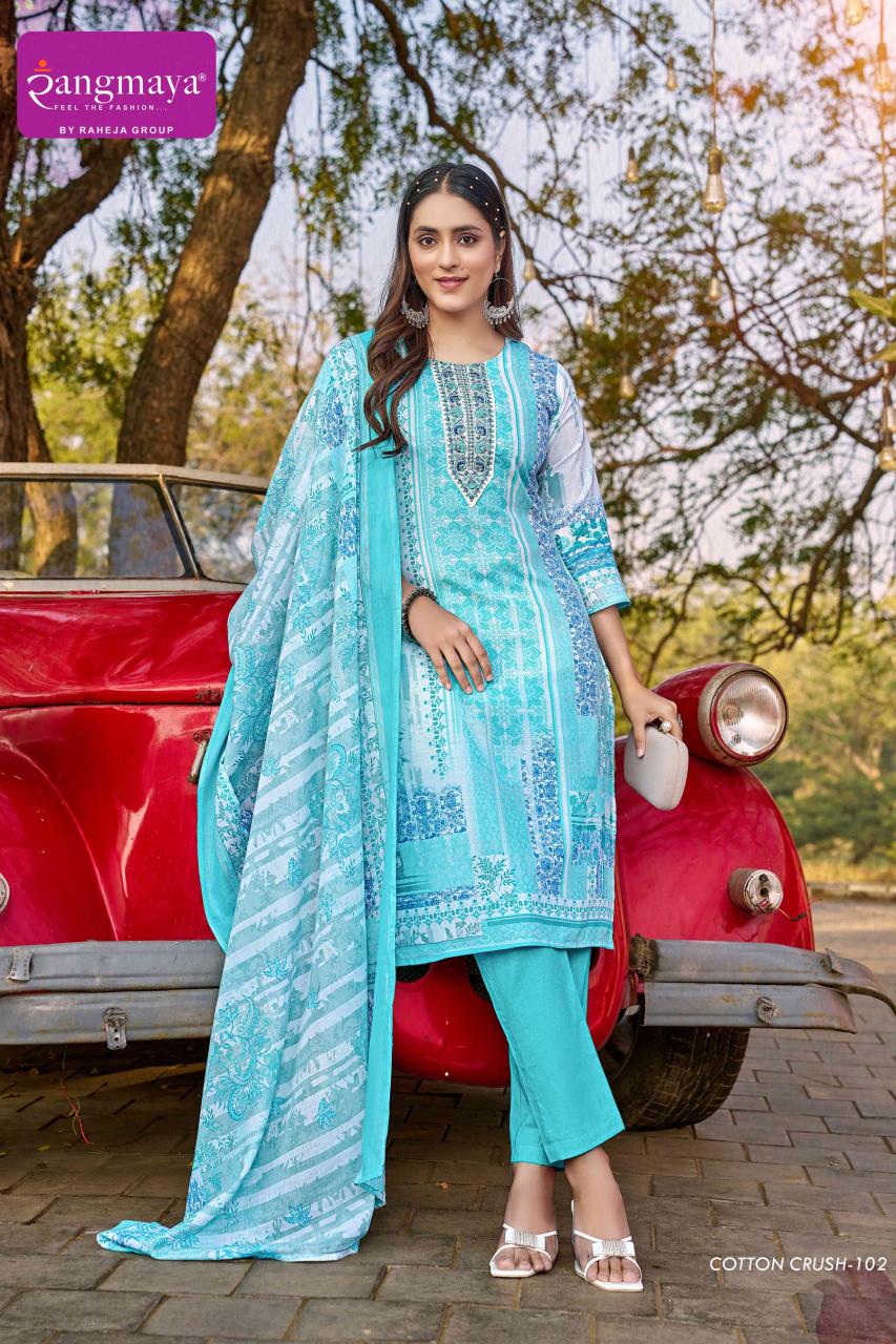 Cotton Crush top Pant with duppata ladies kurtis manufacturers
