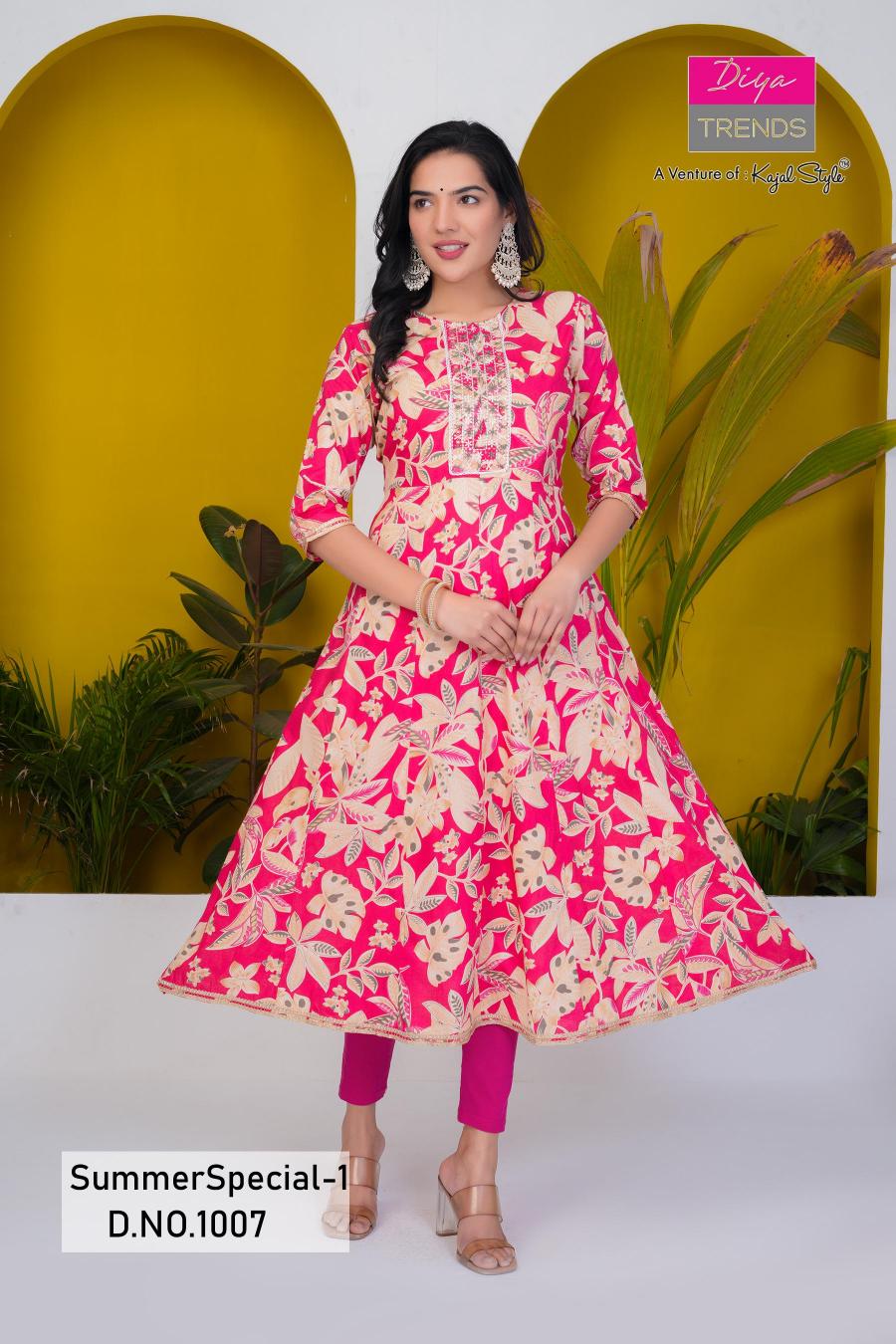 DIYA TRENDS Pure Cotton print WITH KALI GOWNS  manufacturer