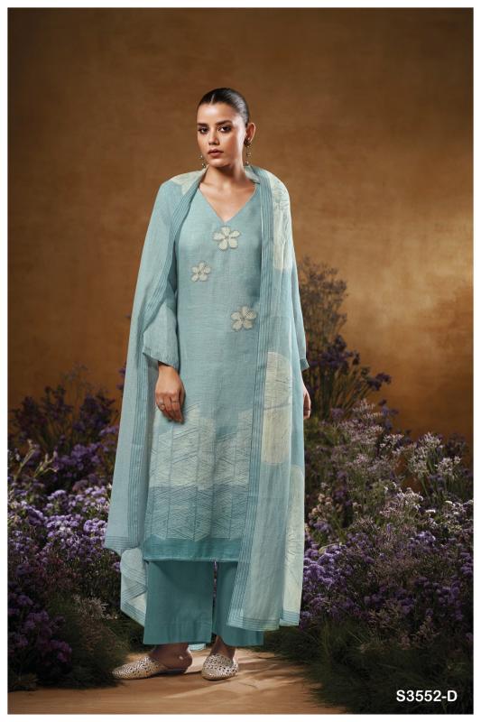 Ganga kaiya 3552 cotton linen printed salwar kameez wholesale pakistan salwar suits