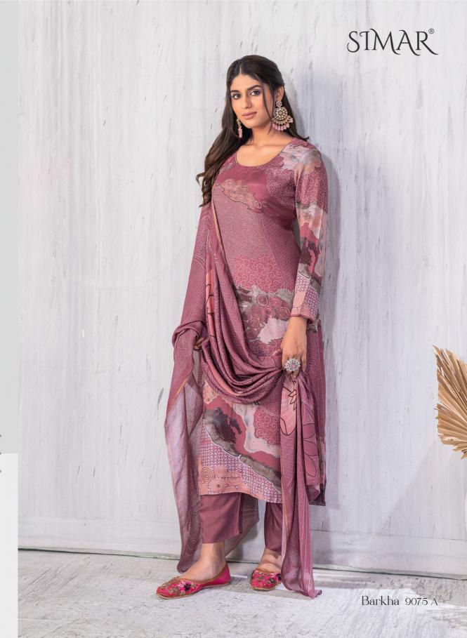 Glossy barkha cotton pranjul dress material wholesale price