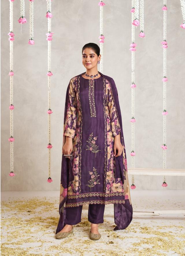 Glossy simar kanika 8030 jam satin digital print cotton dress materials wholesale