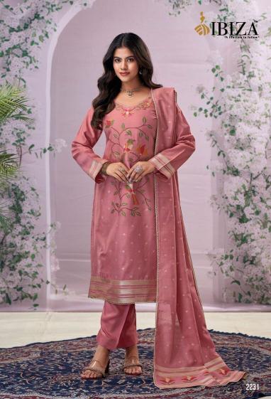 IBIZA MEDORA PURE MOGA SILK top bottom and dupatta wholesale market in mumbai for dress materials