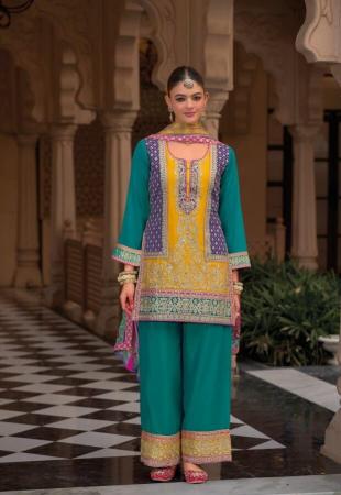 Kasturi hevey Chinon with emboidery work jaipuri kurtis manufacturers in india 