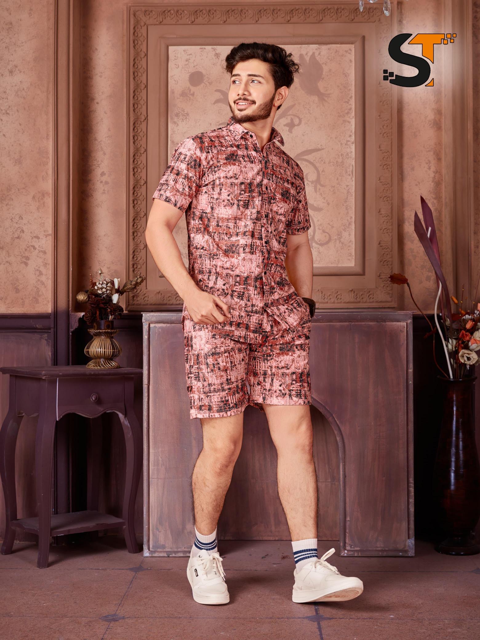 Mens wear cotton shirt with short manufacturers in india 